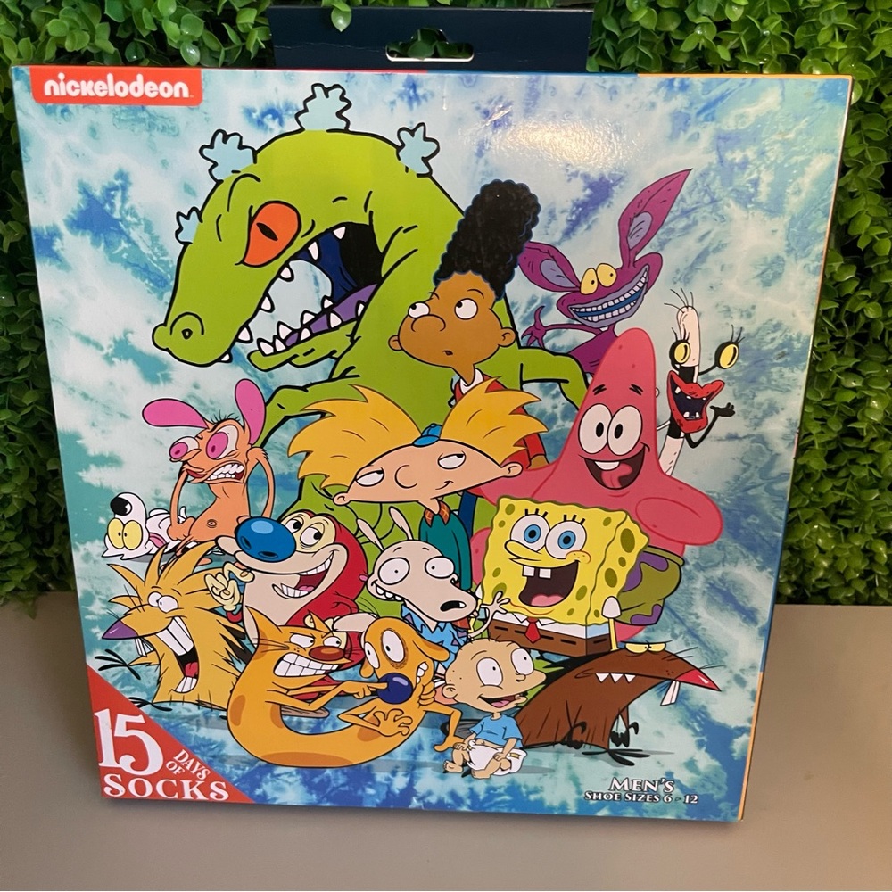 Nickelodeon 15 Days Of Socks Men's Shoe Sizes 6-12  NEW